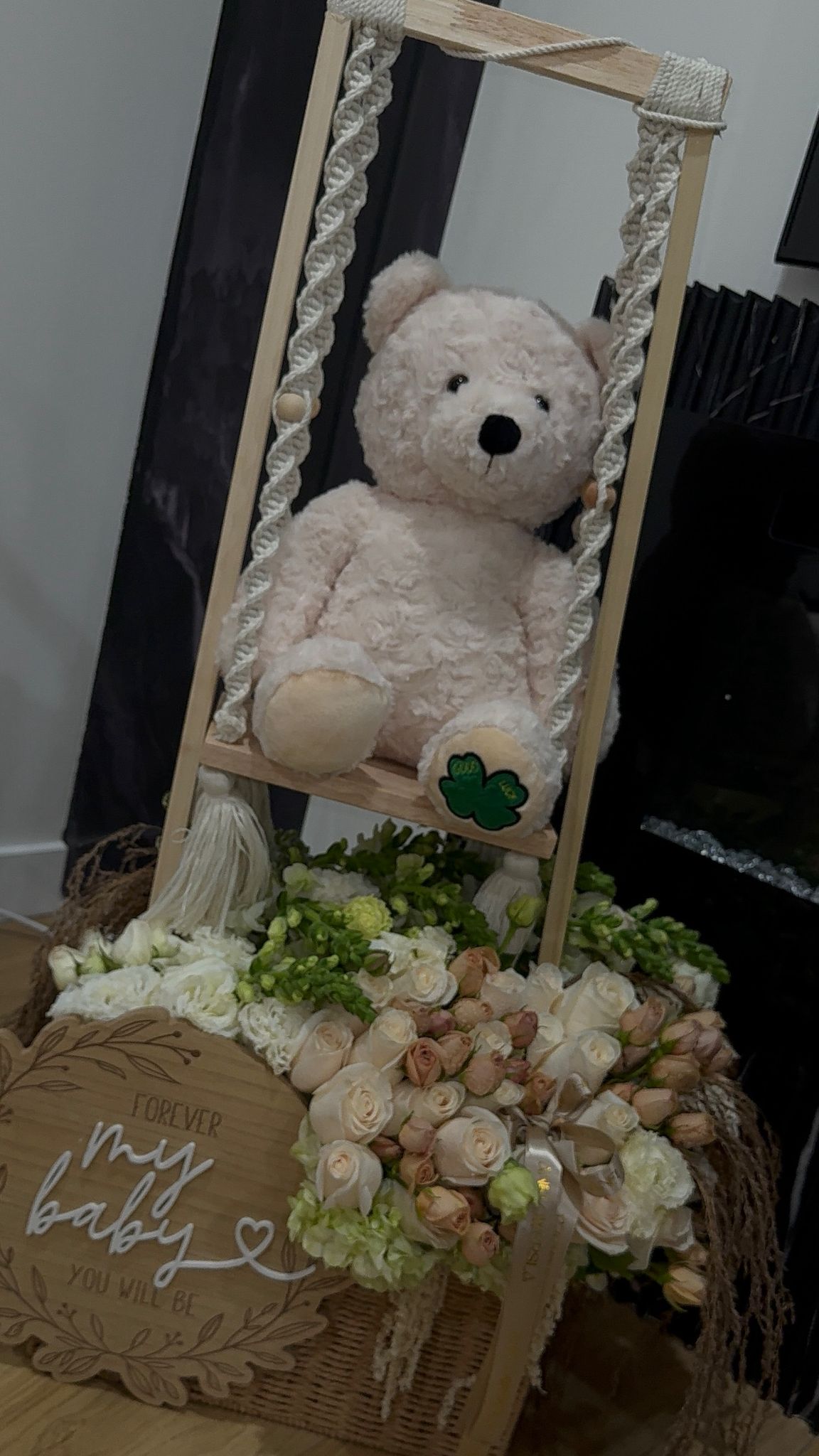 Baby basket with chocolates — view 1