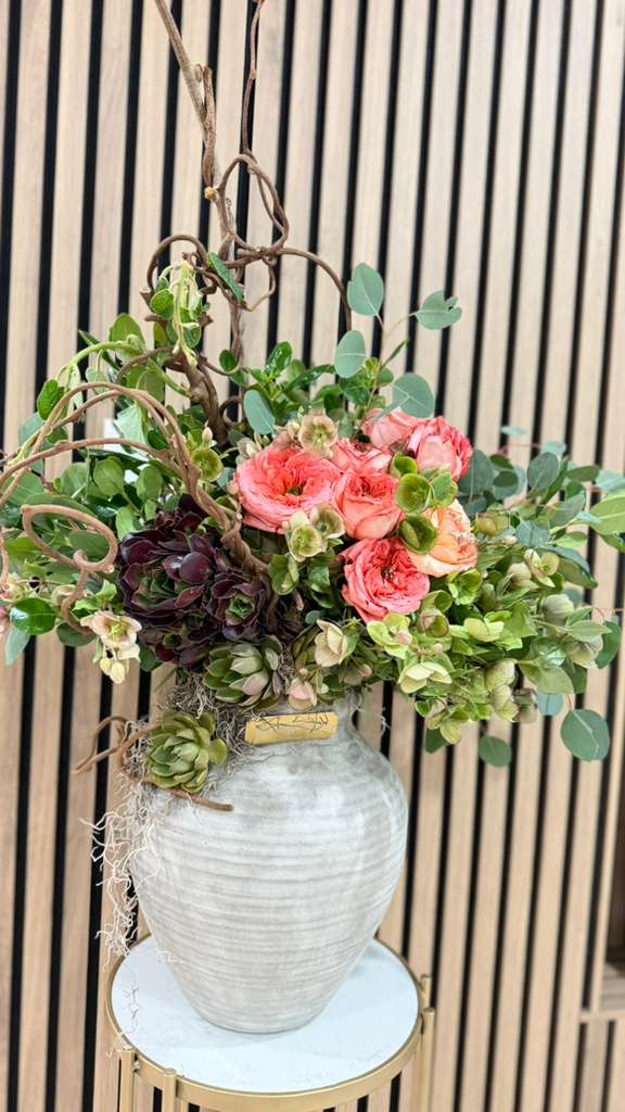Garden Roses with Eucalyptus — view 1